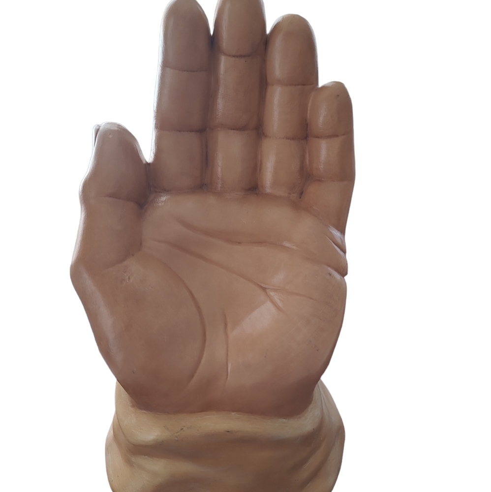 Hand Crafted Brown Palm Sculpture